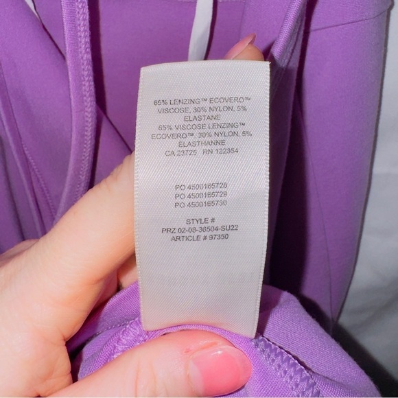 Aritzia Sunday Best Purple Halter Open Back Athletic Mini Dress size medium - Picture 5 of 6